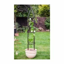 1.9m Garden Obelisk In Hammertone Bronze