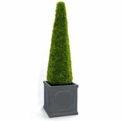 2x 100cm Artificial Topiary Grass Cone By Primroseâ„¢