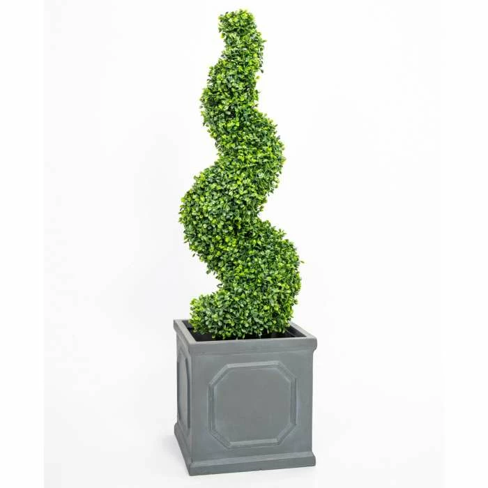 90cm Artificial Topiary Buxus Spiral By Primrose™ - Box Topiary 5 90cm Artificial Topiary Buxus Spiral By Primrose™ - Box Topiary - Image 3