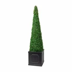 2x 140cm Artificial Topiary Trees By Primrose™ - 'The XL Buxus Obelisk'