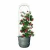 H91cm French Country Scroll Pot Trellis In White -Plants outlet store DF9369 main image e4aa