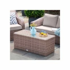 Classic Rattan 4 Seater Garden Sofa Set With Coffee Table By Primrose Living -Plants outlet store DSC 2891 square d583