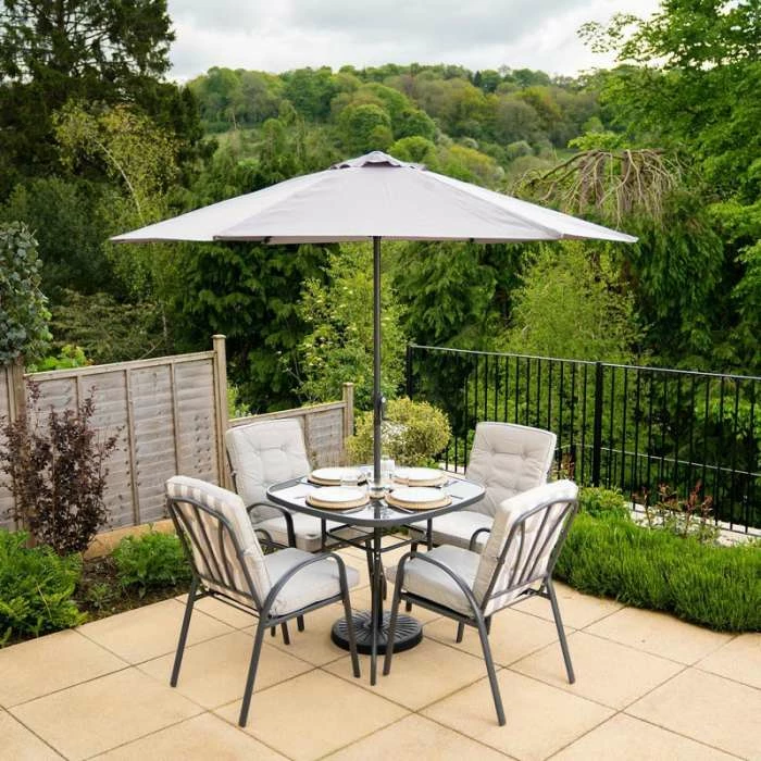 Hadleigh 4 Seater Garden Dining Furniture Set In Grey By Hectare® 3 Hadleigh 4 Seater Garden Dining Furniture Set In Grey By Hectare®