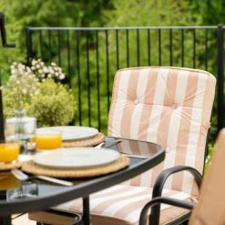 Hadleigh 4 Seater Square Garden Dining Furniture Set In Beige By Hectare® -Plants outlet store FU10018 add image 5 55d2