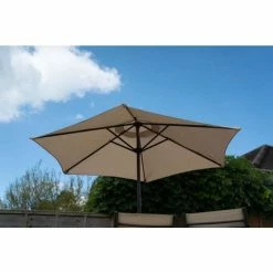 Hadleigh 2.7m Steel Crank Parasol In Ivory (Parasol Only) By Hectare® -Plants outlet store FU10019C 2 6aa4