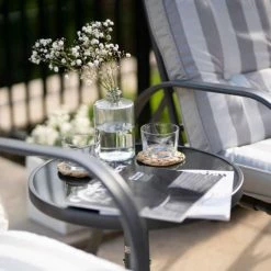 Hadleigh Reclining 6 Seater Garden Dining And Leisure Furniture Set In Grey By Hectare® -Plants outlet store FU10019GRY add image 6 9a10