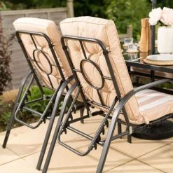 Hadleigh Reclining 6 Seater Garden Dining And Leisure Furniture Set In Beige By Hectare® -Plants outlet store FU10019 add image 2 f7b6