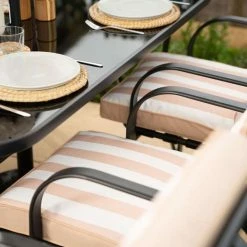 Hadleigh Reclining 6 Seater Garden Dining And Leisure Furniture Set In Beige By Hectare® -Plants outlet store FU10019 add image 3 3352