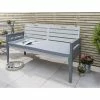 Norfolk Leisure Grigio 3 Seater Wooden Bench In Grey -Plants outlet store FU100663 main image 573f