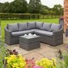 Bunbury Five Seater Rattan Corner Set In Grey By Rowlinson -Plants outlet store FU100890 main image bebe