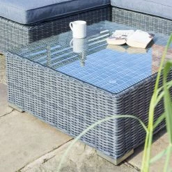 Vienna Four Seater Rattan Lounger Set In Grey By Rowlinson -Plants outlet store FU100893 add image 3 7d61