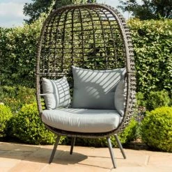 Maze Rattan Riviera Garden Deep Seated Chair In Grey