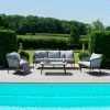Maze Rattan Portofino Garden 3 Seater Sofa And Chairs In Grey
