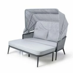 Maze Rattan Portofino Garden Garden Daybed In Grey
