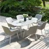 Maze Lounge Zest Garden 6 Seater Oval Dining Table And Chairs Set In Lead Chine 2 Maze Lounge Zest Garden 6 Seater Oval Dining Table And Chairs Set In Lead Chine -Plants outlet store FU101546 main image f695