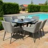 Maze Lounge Zest Garden 6 Seater Oval Dining Table And Chairs Set In Flanelle -Plants outlet store FU101547 main image 1dc4