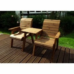 Charles Taylor Wooden Garden Twin Companion Set With Green Cushions And Fitted Cover 7 Charles Taylor Wooden Garden Twin Companion Set With Green Cushions And Fitted Cover -Plants outlet store FU101585 add image 2 77e8