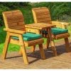 Charles Taylor Wooden Garden Twin Companion Set With Green Cushions And Fitted Cover 2 Charles Taylor Wooden Garden Twin Companion Set With Green Cushions And Fitted Cover -Plants outlet store FU101585 main image ab89