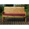 Charles Taylor Wooden Garden 3 Seater Winchester Bench With Burgundy Cushions And Fitted Cover -Plants outlet store FU101604 main image 1a6d
