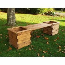 Charles Taylor Wooden Garden Deluxe Planter Bench With Green Cushions -Plants outlet store FU101607 add image 1 ef08