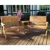 Charles Taylor Wooden Garden Twin Bench Angled Set With Green Cushions And Standard Covers -Plants outlet store FU101613 main image f4de