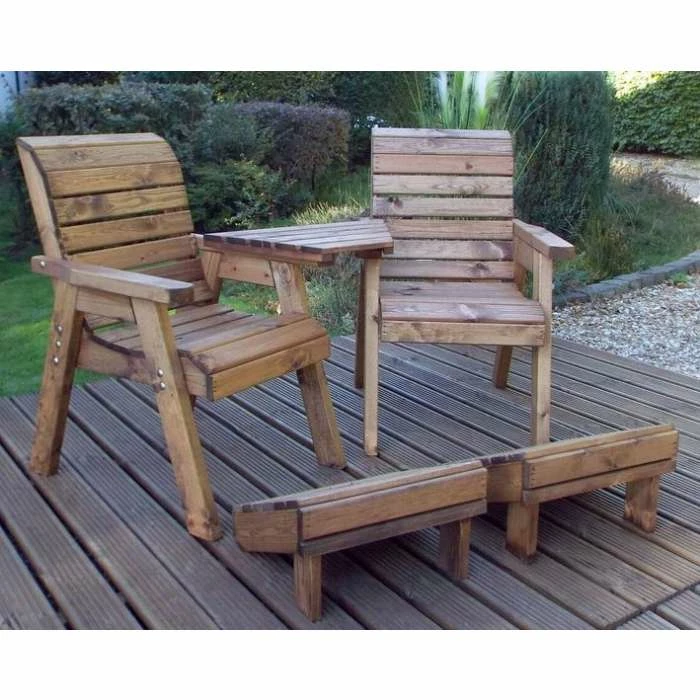 Charles Taylor Wooden Garden Deluxe Lounger Angled Set With Burgundy Cushions And Fitted Cover 3 Charles Taylor Wooden Garden Deluxe Lounger Angled Set With Burgundy Cushions And Fitted Cover