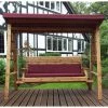 Garden Two Seater Wooden Arbour With Cushions 2.25m (7ft 4in) -Plants outlet store FU101645 main image 15eb