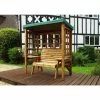 Charles Taylor Wooden Garden Wentworth 2 Seat Arbour With Green Cushions -Plants outlet store FU101652 main image 250f