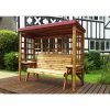 Garden Three Seater Wooden Arbour With Cushions 2.25m (7ft 4in) -Plants outlet store FU101655 main image 3616