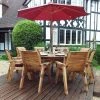 Charles Taylor Wooden Garden 8 Seater Round Table Dining Set With Burgundy Cushions And Parasol 2 Charles Taylor Wooden Garden 8 Seater Round Table Dining Set With Burgundy Cushions And Parasol -Plants outlet store FU101682 main image cc79
