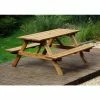 Deluxe Wooden Garden Picnic Table 1.50m (5ft) -Plants outlet store FU101697 main image d044