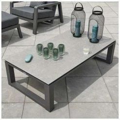 Norfolk Leisure LIFE Alumimium Boston 4 Seat Lounge Set In Lava/Carbon -Plants outlet store FU101706 add image 1 42db