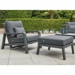 Norfolk Leisure LIFE Alumimium Boston 4 Seat Lounge Set In Lava/Carbon -Plants outlet store FU101706 add image 3 d934