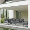 Norfolk Leisure LIFE Alumimium Mallorca 5 Seat Corner Set In Matt Grey/Carbon -Plants outlet store FU101707 main image f17b