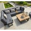 Norfolk Leisure LIFE Aluminium/Teak Nevada 4 Seat Small Corner Set In Lava/Carbon -Plants outlet store FU101724 main image 8bef