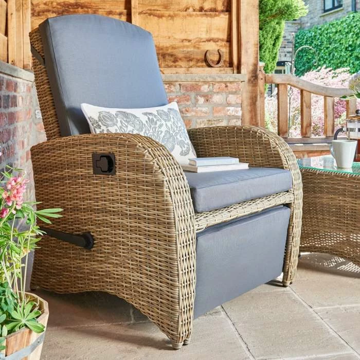 Norfolk Leisure LIFE Rattan Diva 2 Seat Reclining Duo Set In Camel/Carbon 4 Norfolk Leisure LIFE Rattan Diva 2 Seat Reclining Duo Set In Camel/Carbon - Image 2