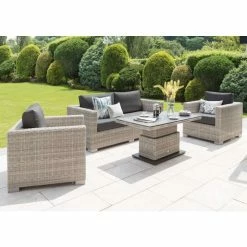 Norfolk Leisure LIFE Rattan Aya 4 Seat Sofa Set In Yacht Grey