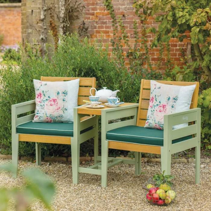 Norfolk Leisure Florenity Eucalyptus Verdi 2 Seat Tete A Tete Bench In Natrual/Green 3 Norfolk Leisure Florenity Eucalyptus Verdi 2 Seat Tete A Tete Bench In Natrual/Green