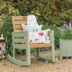 Norfolk Leisure Florenity Eucalyptus Rocking Chair With Pad In Natural