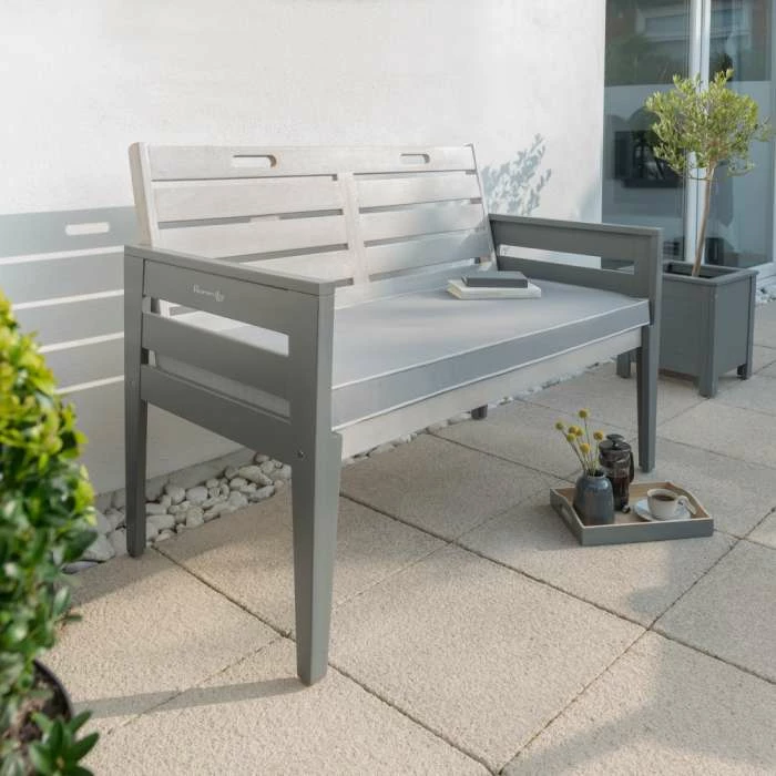 Norfolk Leisure Florenity Eucalyptus Grigio 2 Seat Bench In Grey 3 Norfolk Leisure Florenity Eucalyptus Grigio 2 Seat Bench In Grey