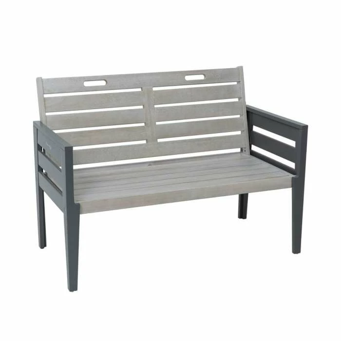 Norfolk Leisure Florenity Eucalyptus Grigio 2 Seat Bench In Grey 4 Norfolk Leisure Florenity Eucalyptus Grigio 2 Seat Bench In Grey - Image 2
