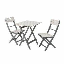 Norfolk Leisure Florenity Eucalyptus Grigio 2 Seat Bistro Set In Grey -Plants outlet store FU101752 rollover image a308
