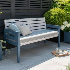 Norfolk Leisure Florenity Eucalyptus Galaxy 3 Seat Bench In Grey