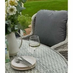 Norfolk Leisure Handpicked Rattan Wroxham 8 Seat Oval Dining In Grey -Plants outlet store FU101825 add image 1 b5d2