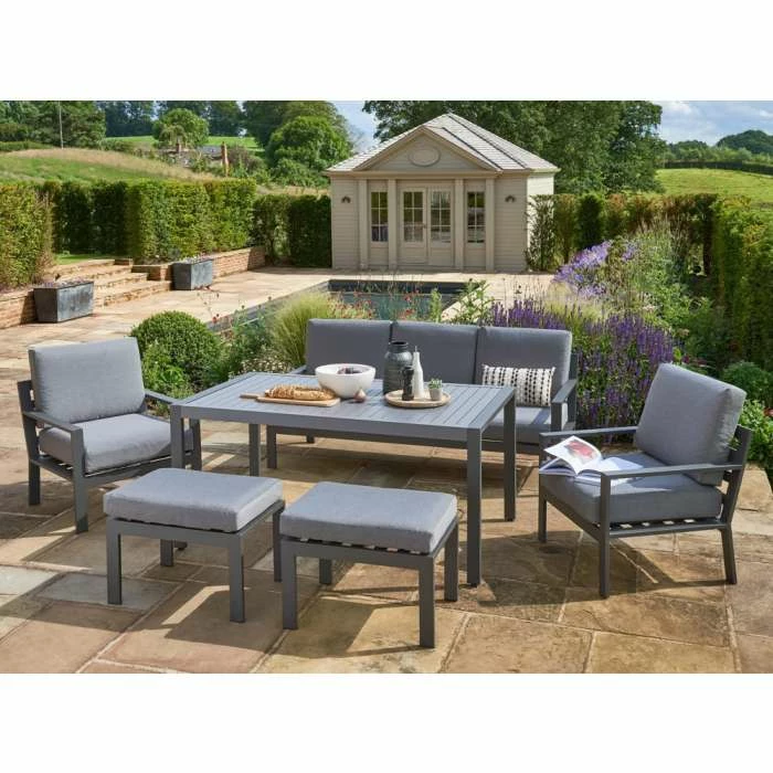 Norfolk Leisure Handpicked Aluminium Titchwell 5 Seat Lounge Set In Grey 3 Norfolk Leisure Handpicked Aluminium Titchwell 5 Seat Lounge Set In Grey