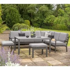 Norfolk Leisure Handpicked Aluminium Titchwell 7 Seat Corner Set In Grey
