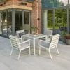 Norfolk Leisure Handpicked Aluminium Titchwell 4 Seat Dining Set In White 2 Norfolk Leisure Handpicked Aluminium Titchwell 4 Seat Dining Set In White -Plants outlet store FU101837 main image ef15