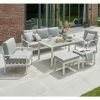 Norfolk Leisure Handpicked Aluminium Titchwell 5 Seat Lounge Set In White -Plants outlet store FU101839 main image dce5