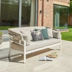 Norfolk Leisure Handpicked Aluminium Titchwell 2 Seat Day Bed In White -Plants outlet store FU101840 add image 1 4112