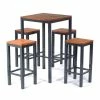 Dorset Square Bar Table And 4 Stool Outdoor Dining Set 2 Dorset Square Bar Table And 4 Stool Outdoor Dining Set -Plants outlet store FU101901 main image adac